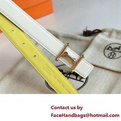 Hermes Mors H belt buckle  &  Reversible leather strap 24 mm 09 2023